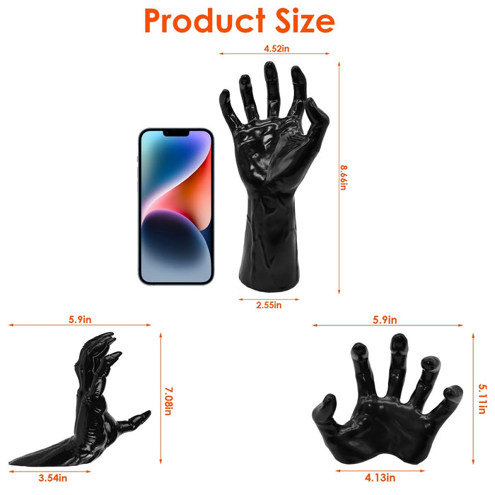 3-Piece Creepy Hands Halloween Wall Decor