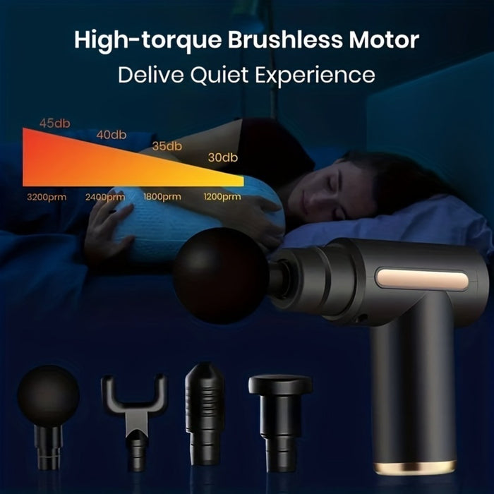 Portable Mini Fascia Gun – USB Rechargeable Muscle Relaxer Massage Gun