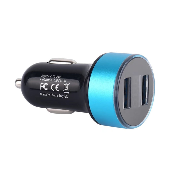 USB Car Charger Adapter | Digital LED + Dual Ports